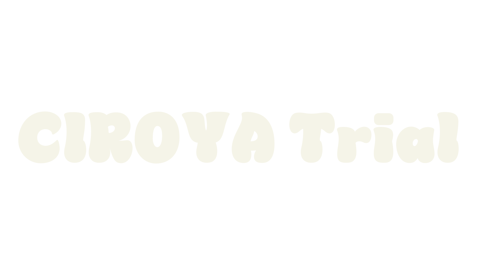CIROYA Trial, bubble font preview