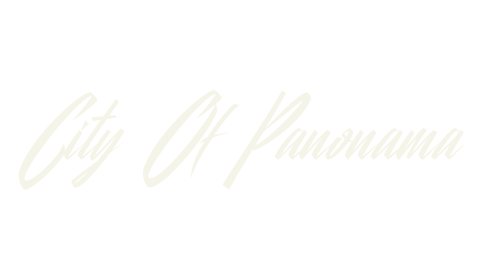 City Of Panonama, cursive font preview