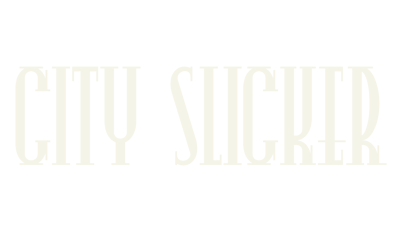 City Slicker, display market font preview