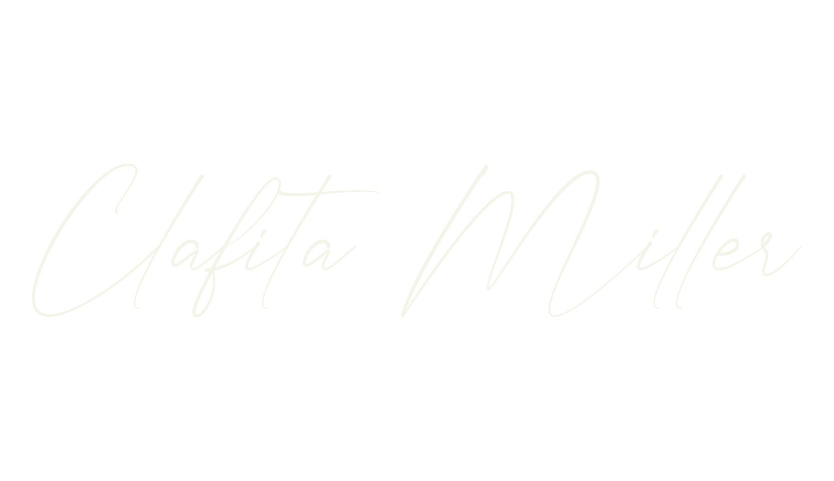 Clafita Miller, script font preview