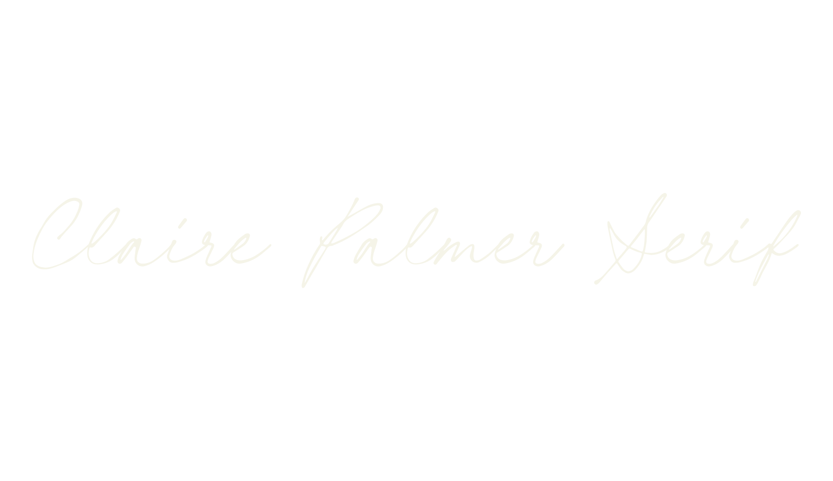 Claire Palmer Serif, fashion script font preview