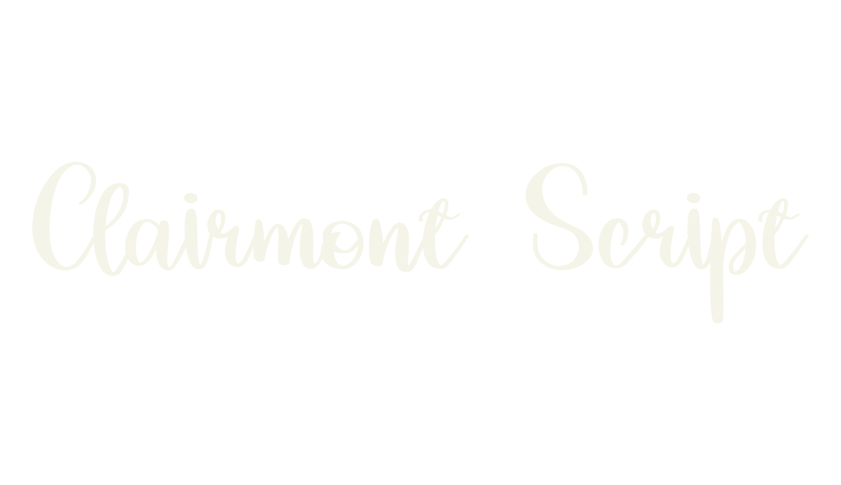 Clairmont Script, script font preview