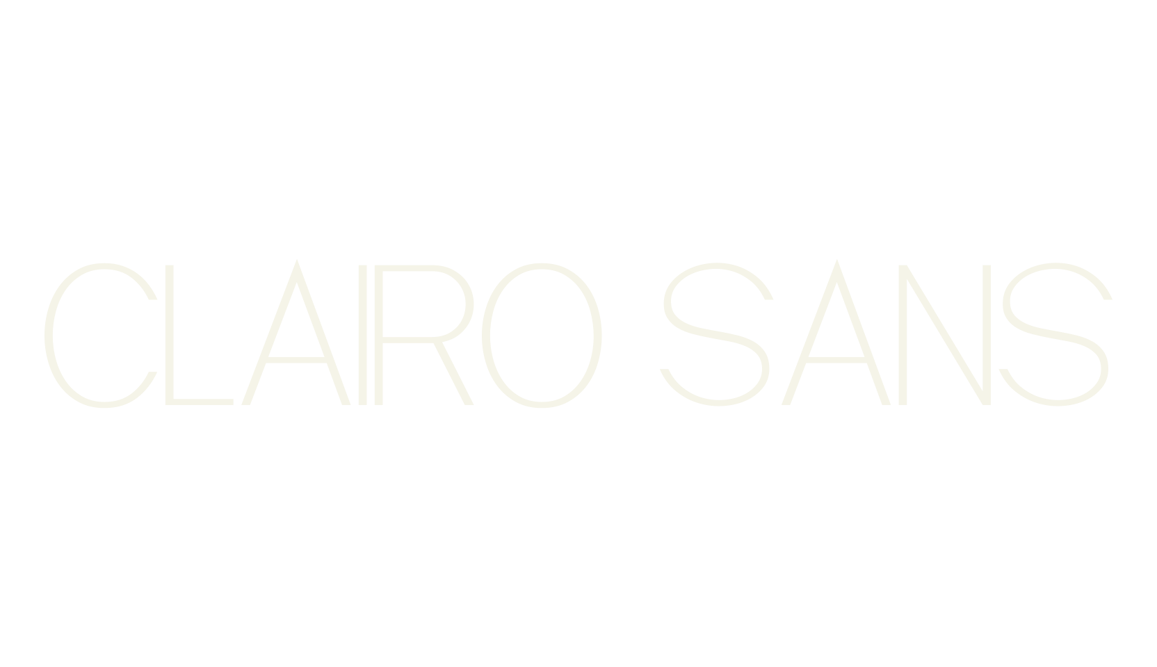 CLAIRO SANS, sans serif font preview