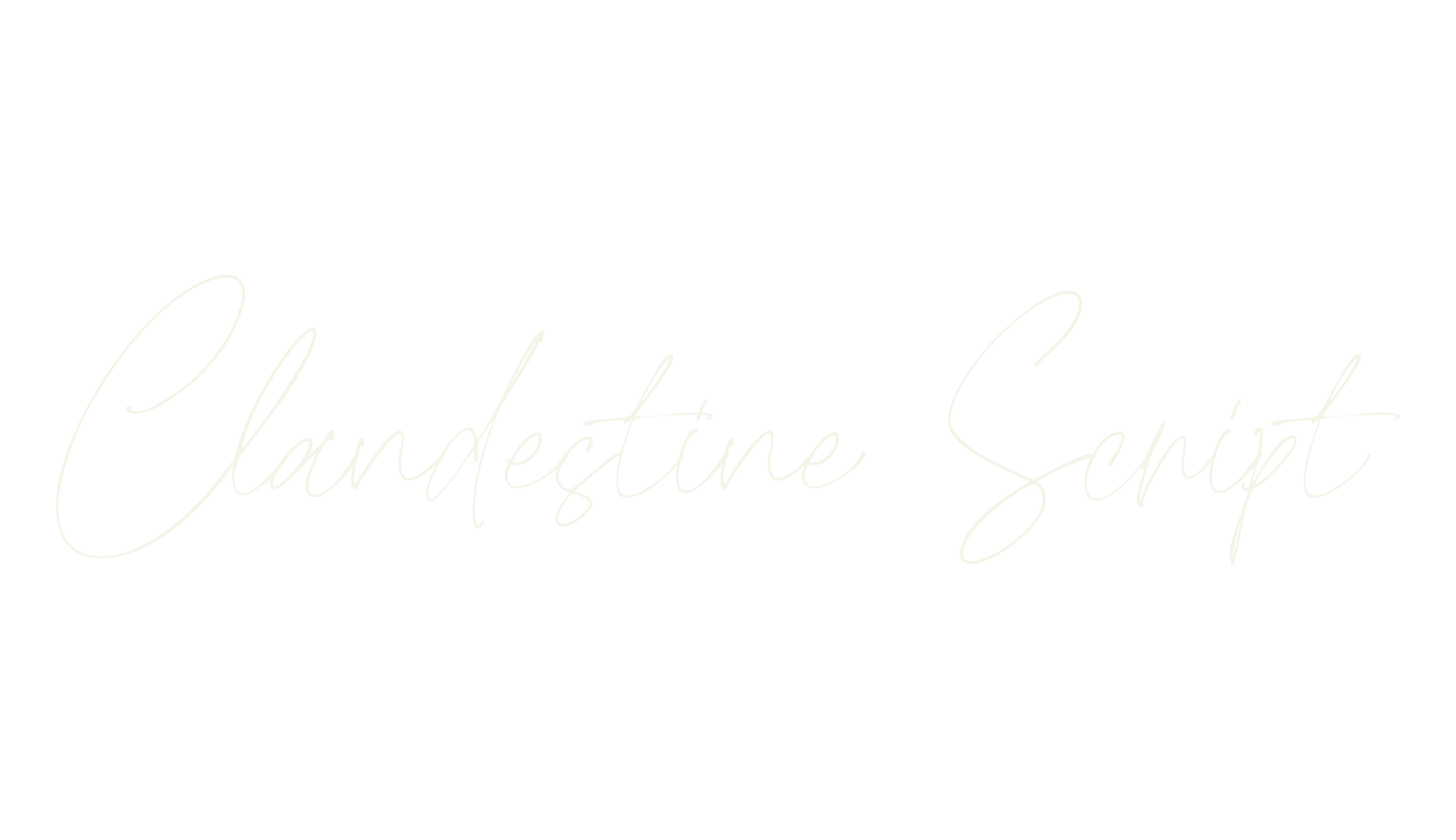 Clandestine Script, script font preview