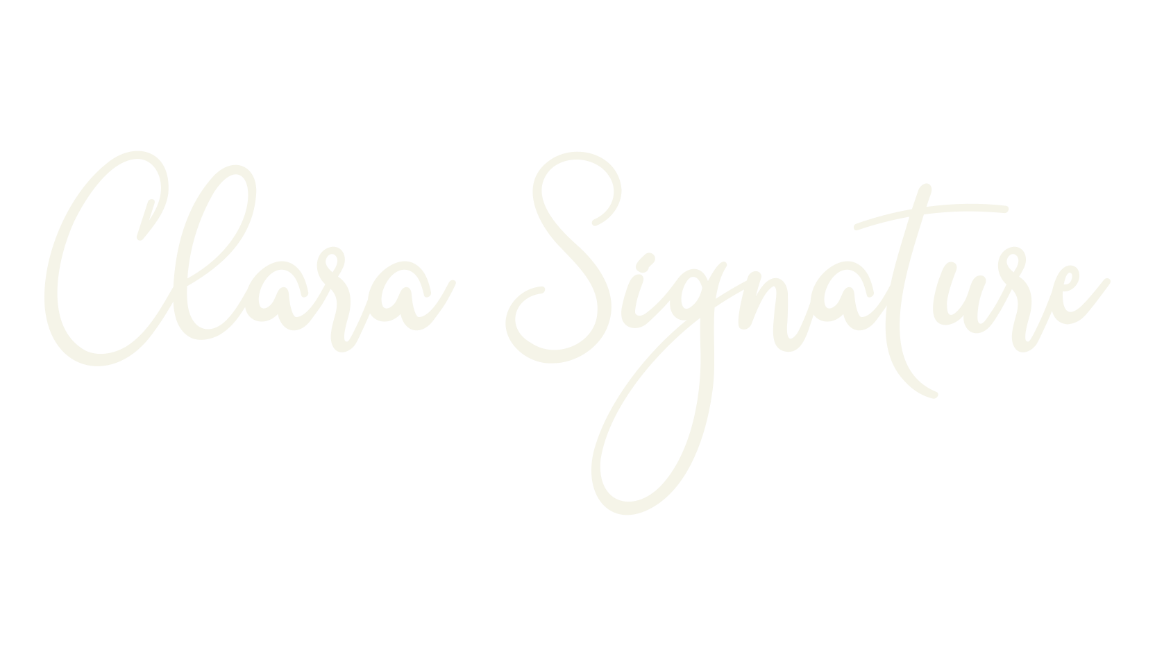 Clara Signature, cursive font preview