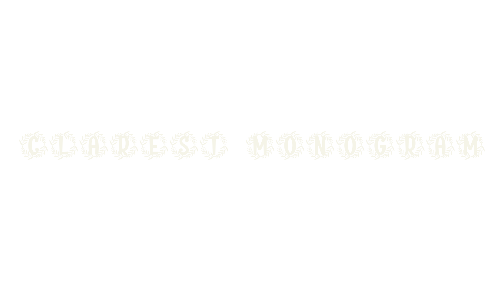 Clarest Monogram, monogram font preview