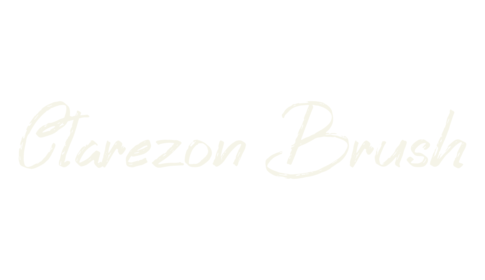 Clarezon Brush, handwriting font preview