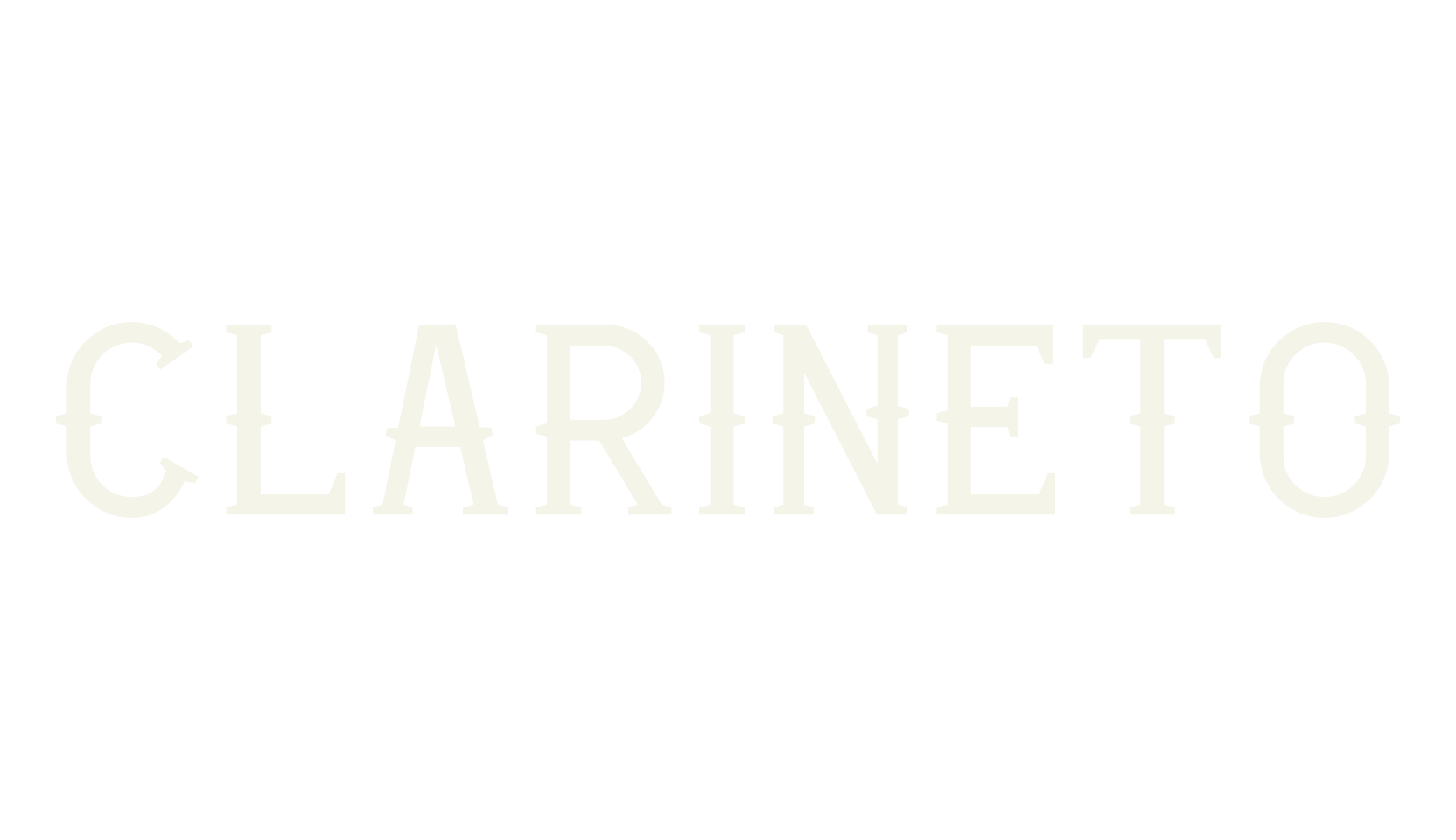 CLARINETO, serif font preview