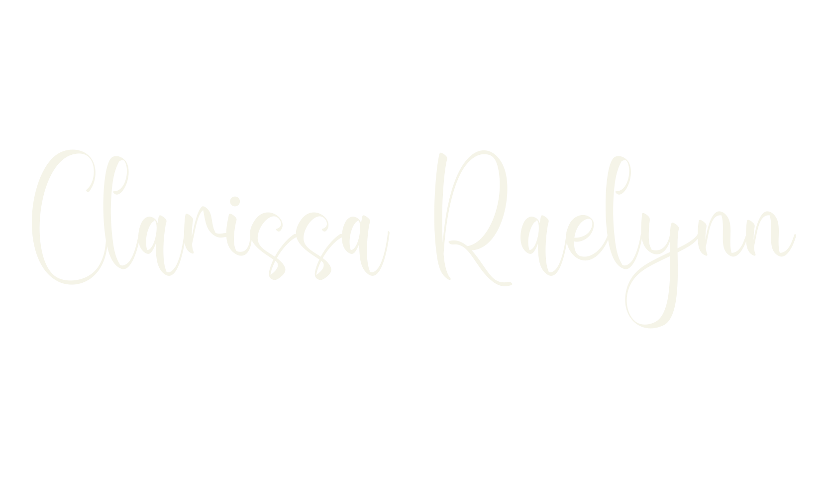 Clarissa Raelynn, calligraphy font preview