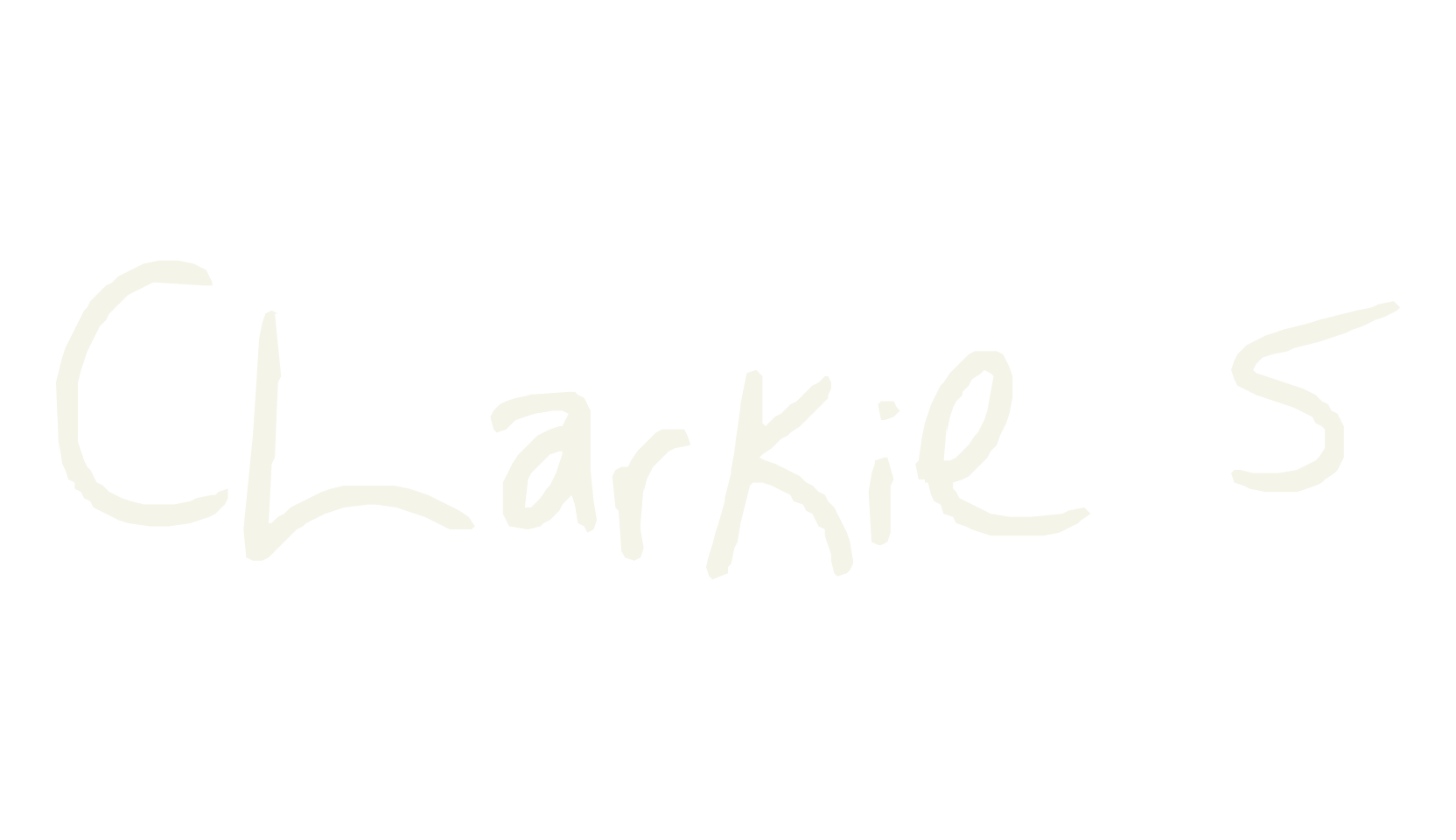 Clarkie 5, display font preview