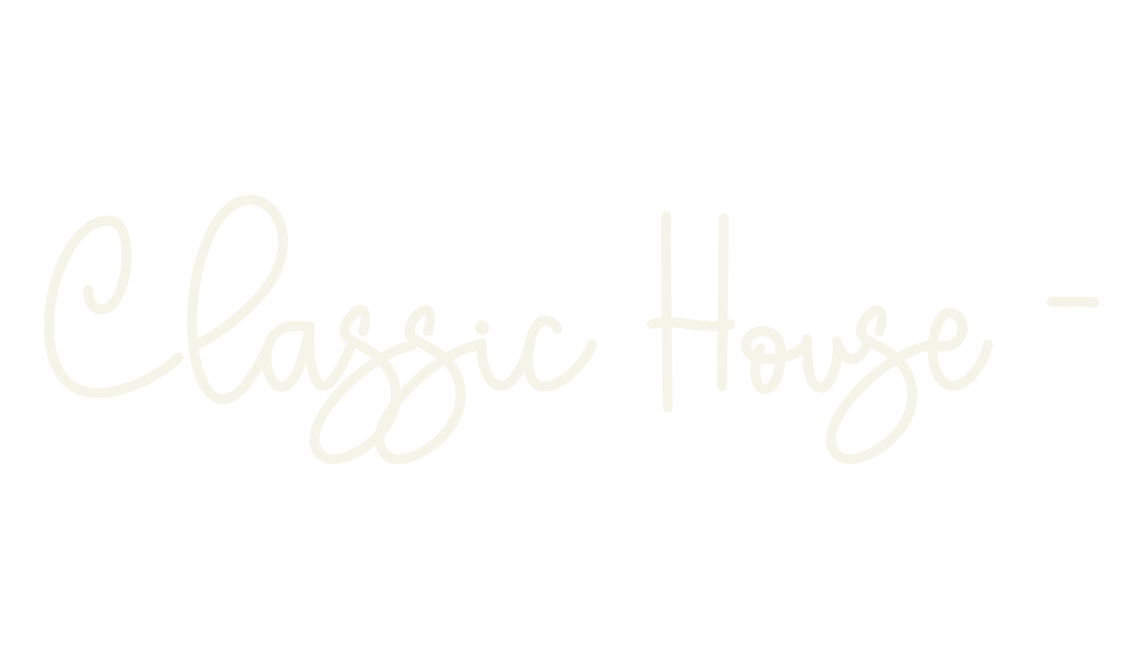 Classic House -, design font preview