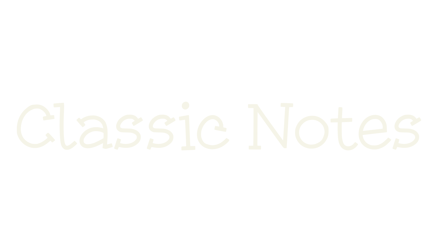 Classic Notes, display market font preview