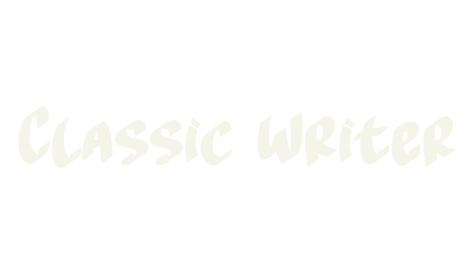 Classic Writer, fashion sign font preview