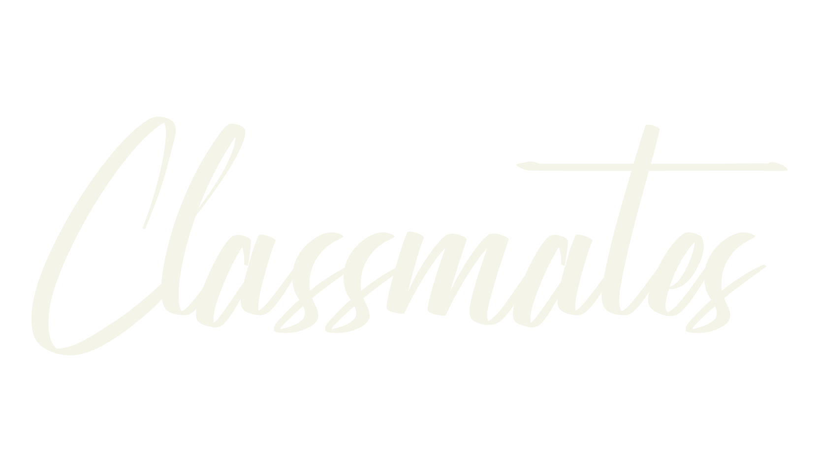 Classmates, cursive font preview