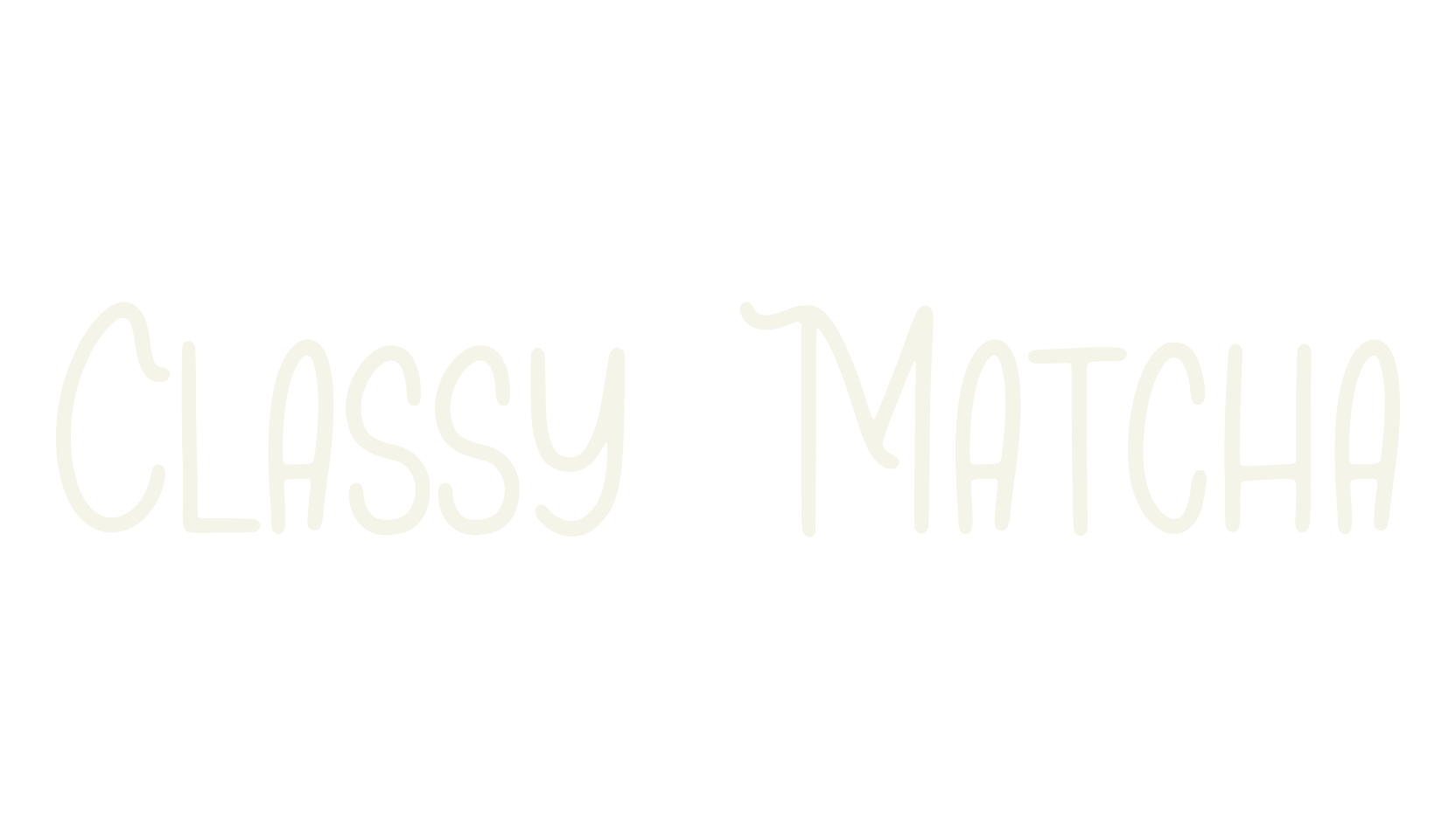 Classy Matcha, typewriter font preview