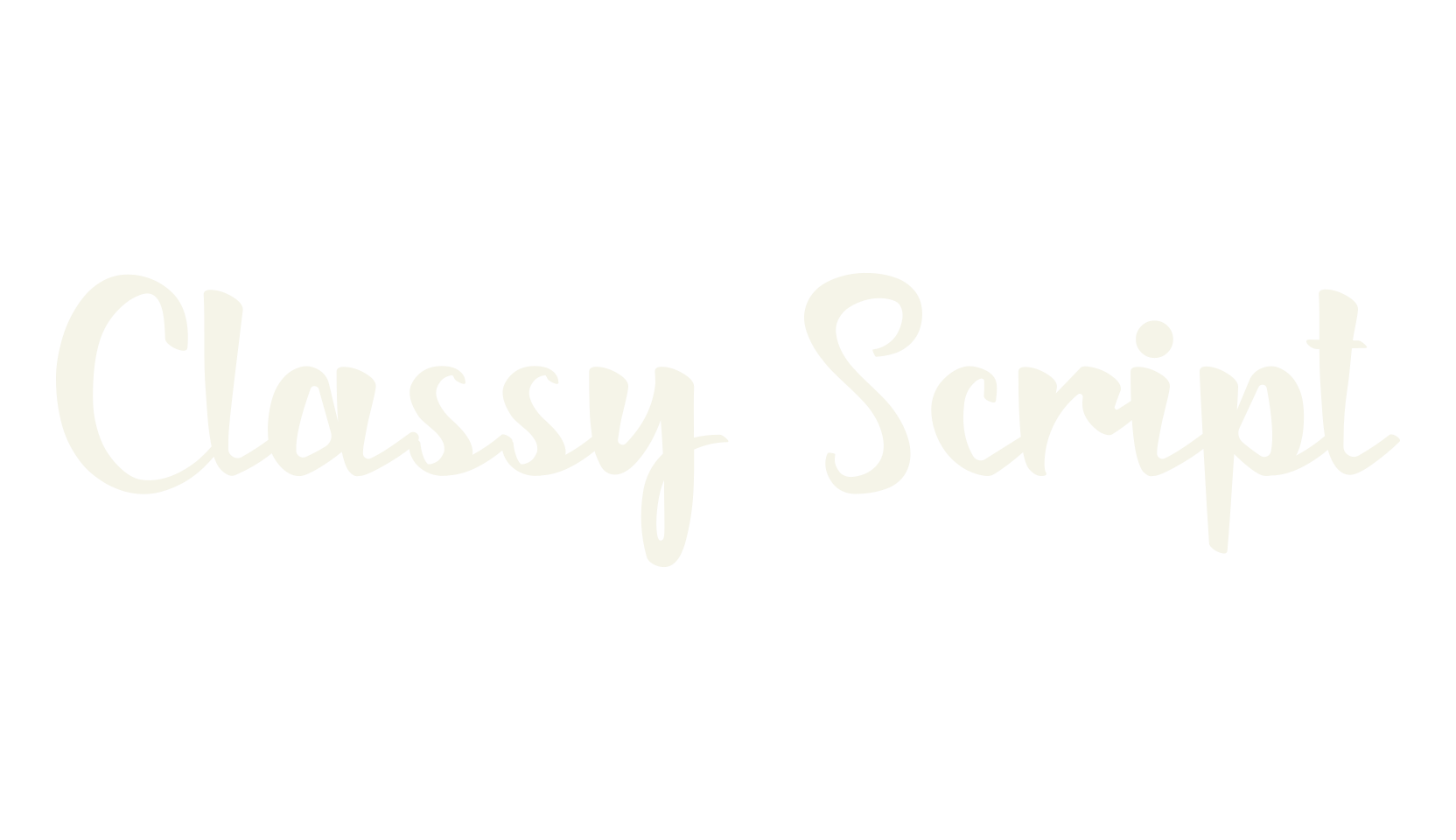 Classy Script, bold font preview