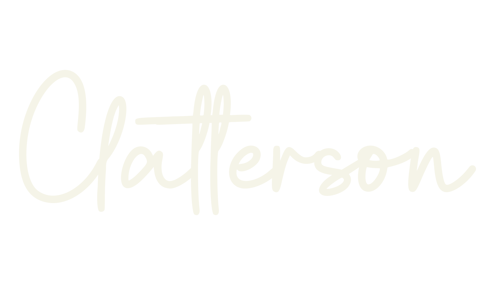 Clatterson, cursive font preview
