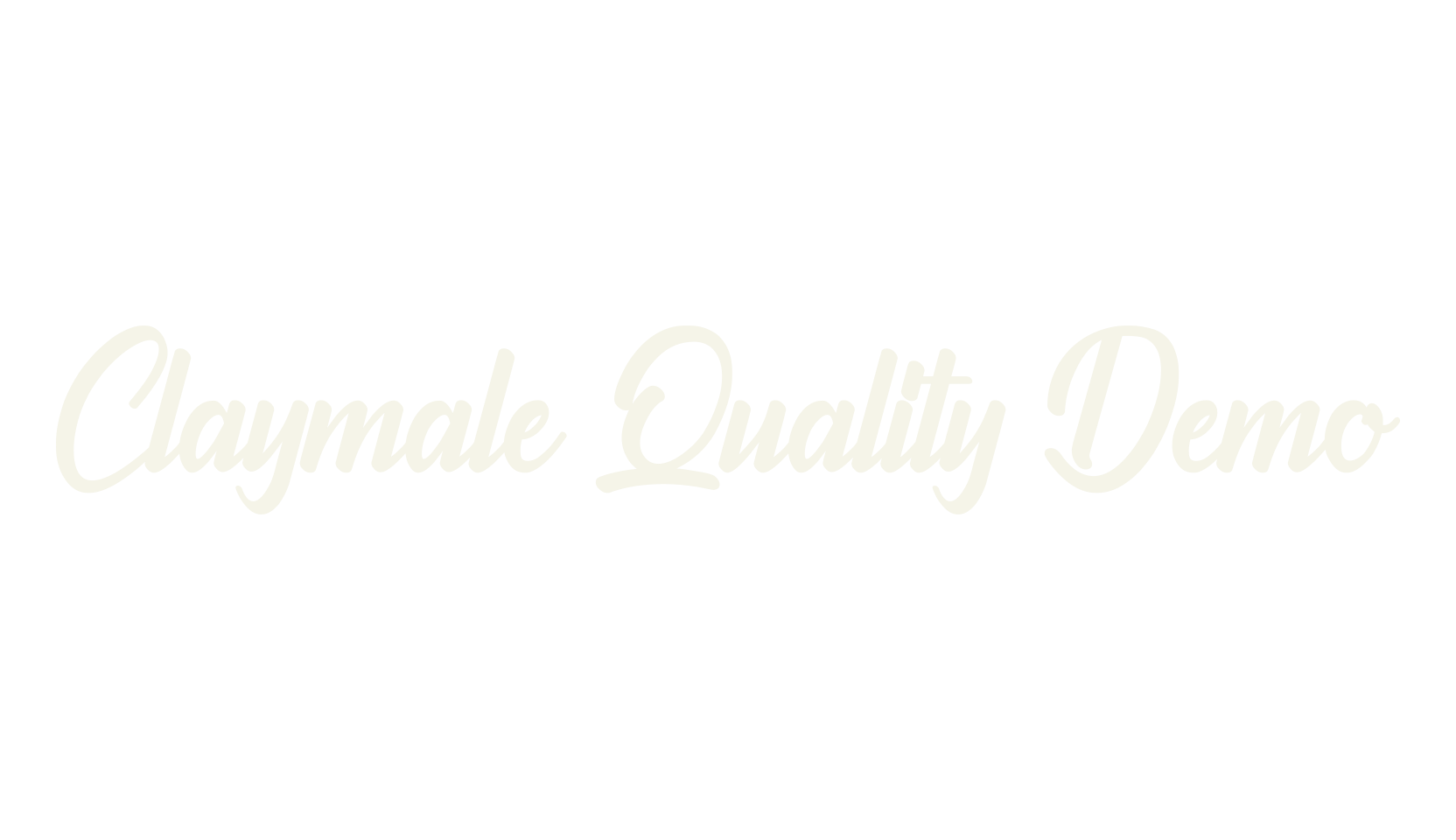 Claymale Quality Demo, hand lettering font preview
