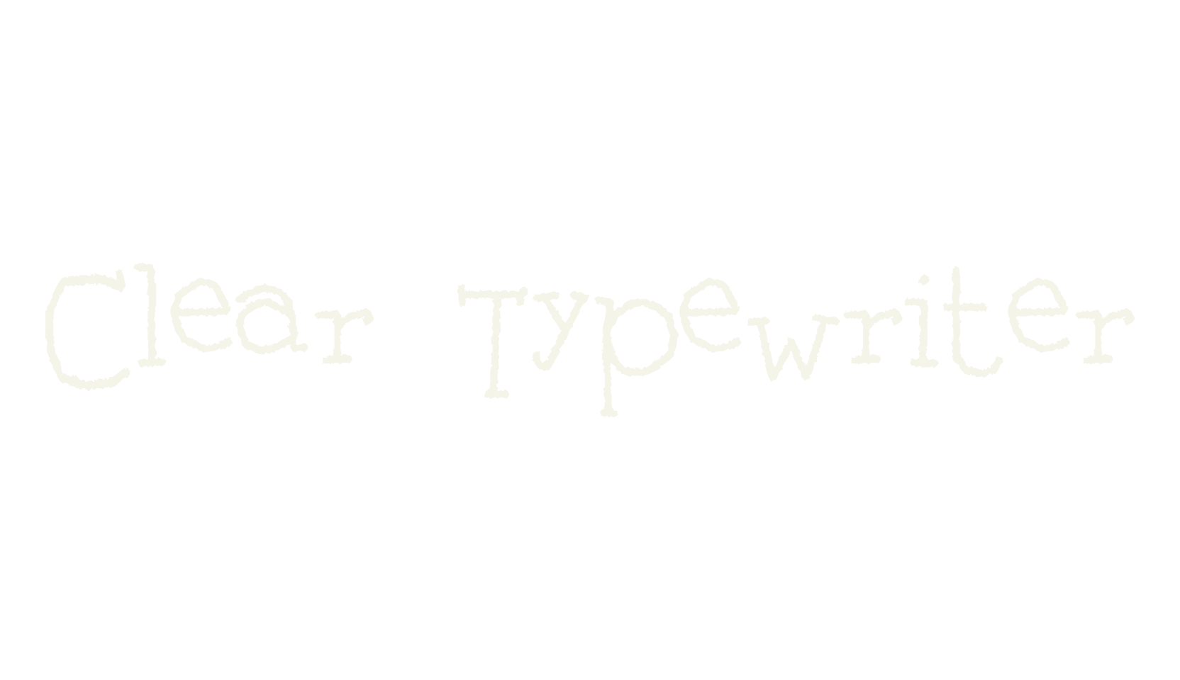 Clear Typewriter, typewriter font preview