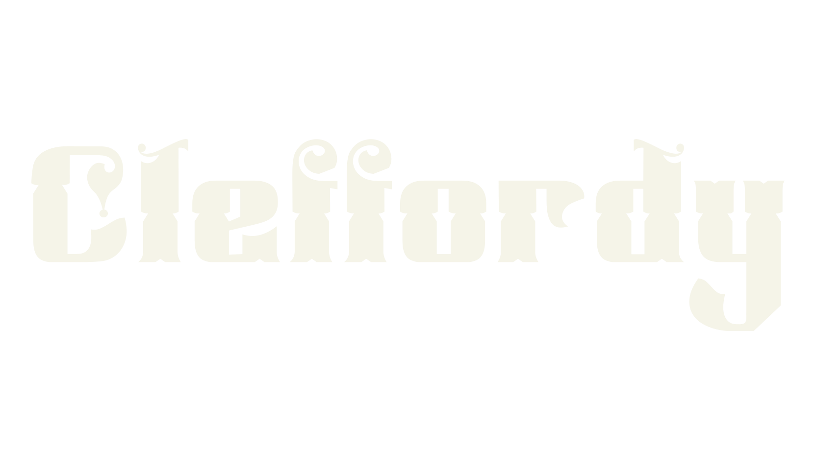Cleffordy, antique font preview