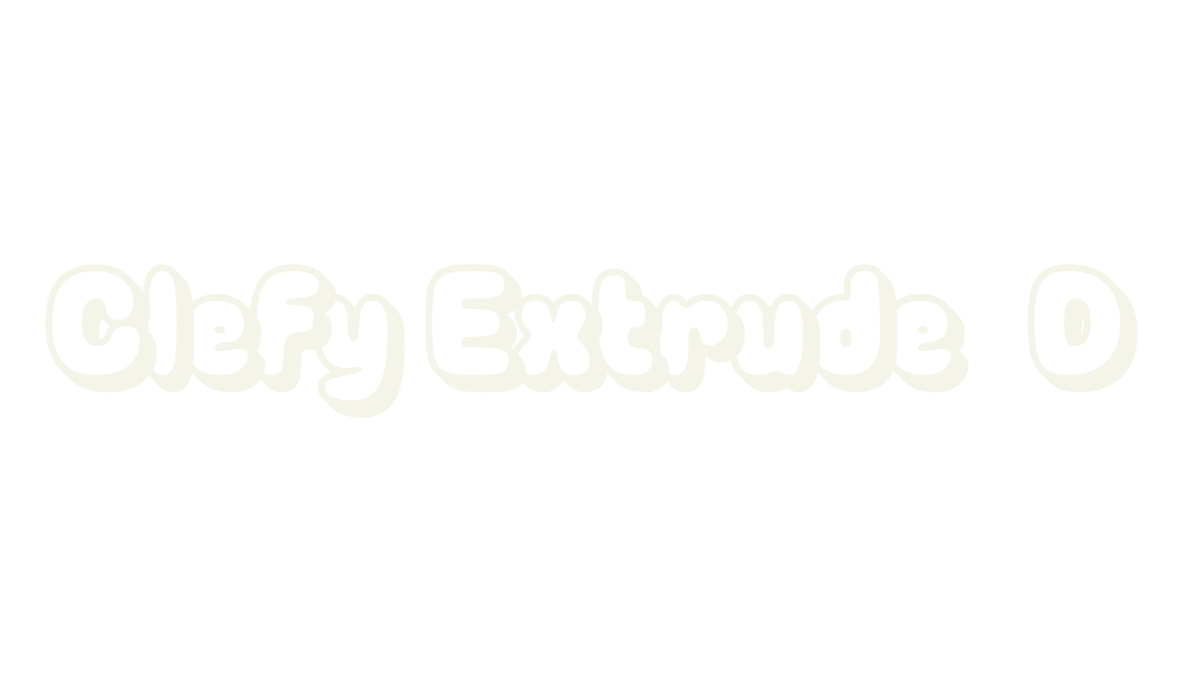 Clefy Extrude 3D, 3d font preview
