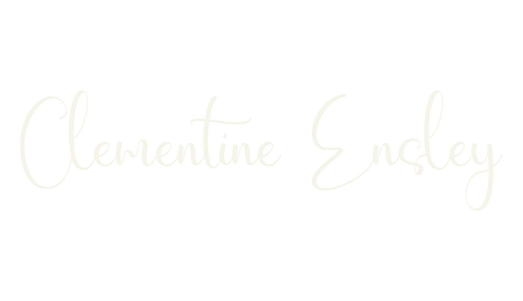 Clementine Ensley, calligraphy font preview
