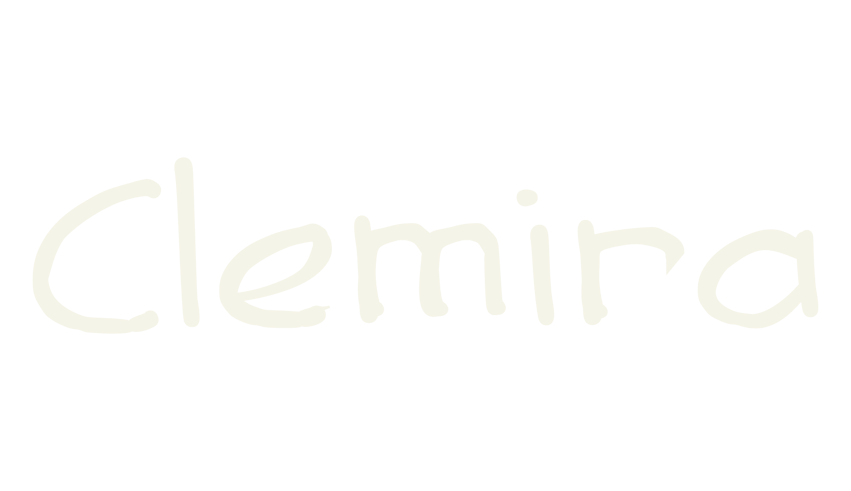 Clemira, handwriting font preview
