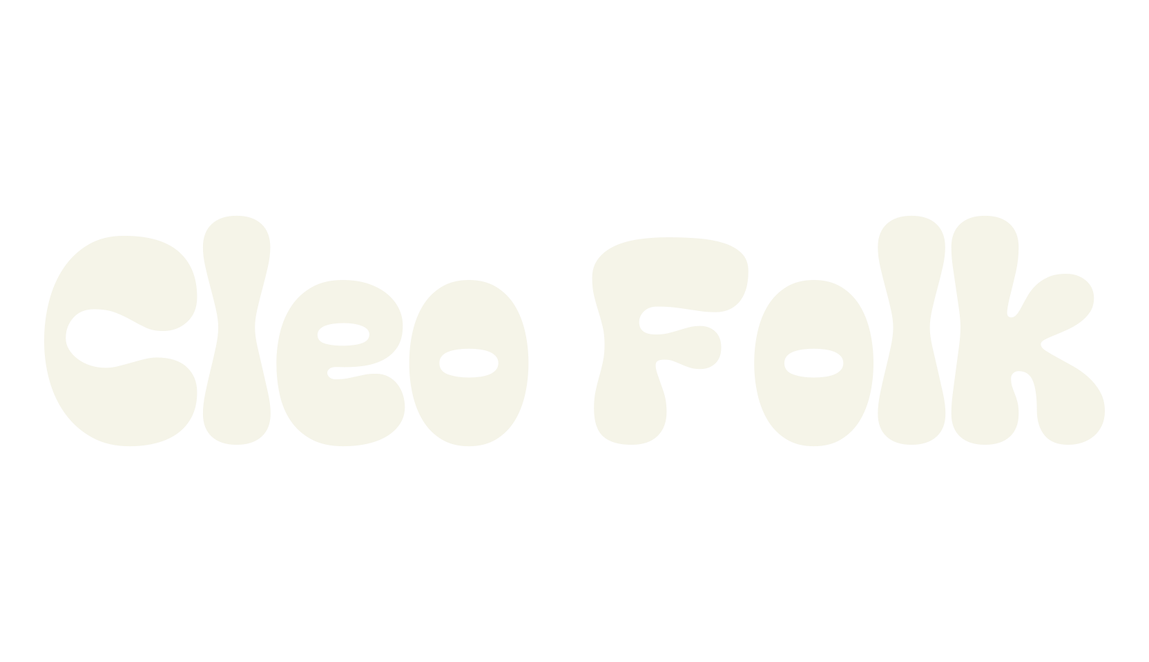 Cleo Folk, bubble letters font preview