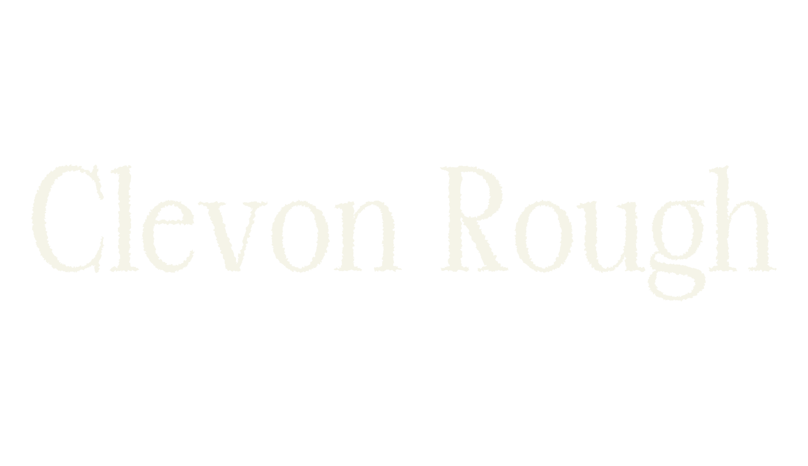 Clevon Rough, modern font preview
