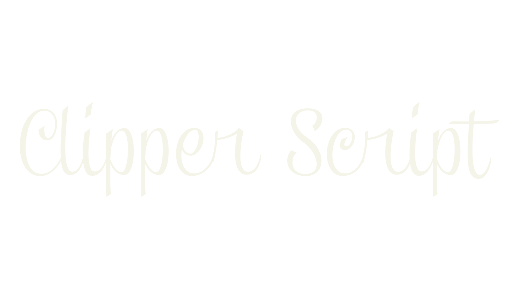 Clipper Script, fashion script font preview