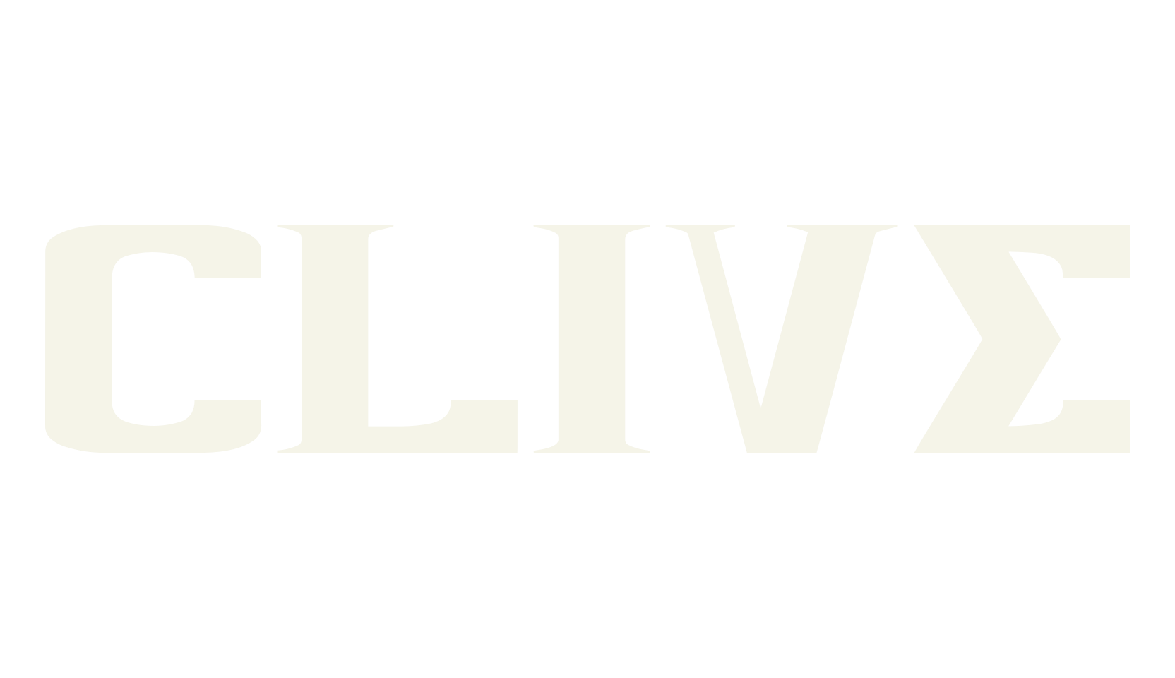 CLIVE, album cover font preview