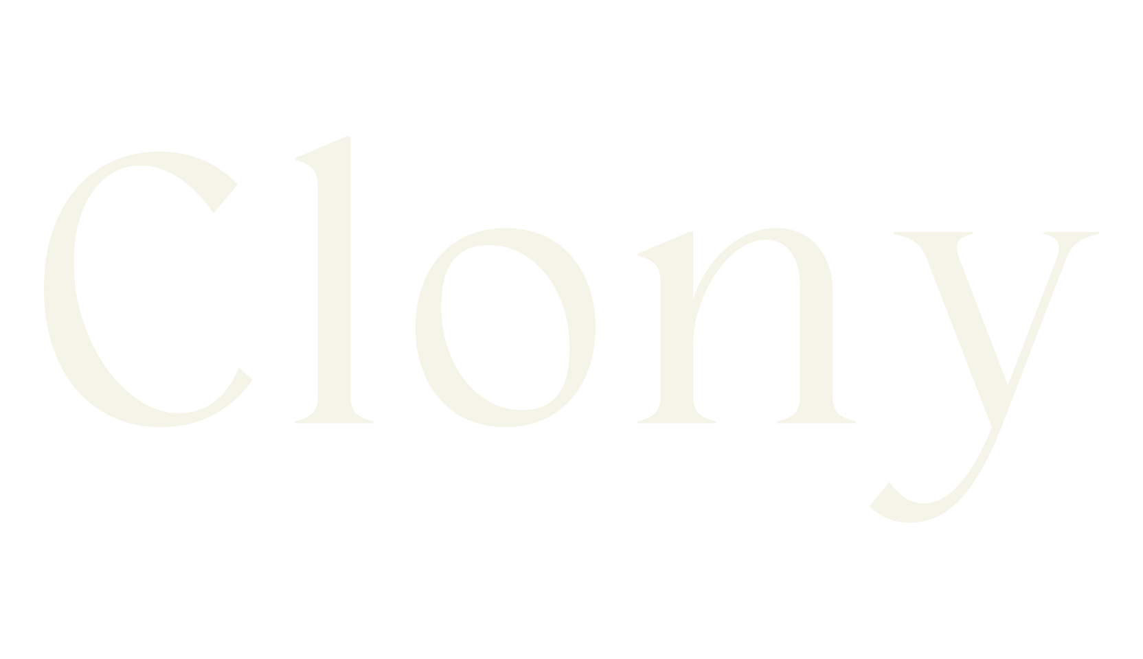 Clony, serif font preview