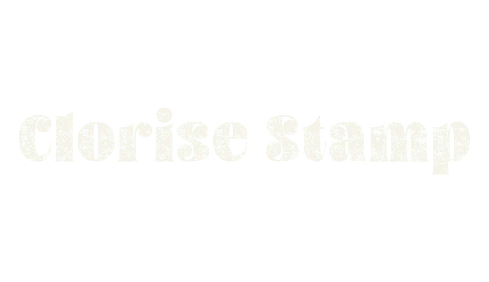 Clorise Stamp, stamp font preview