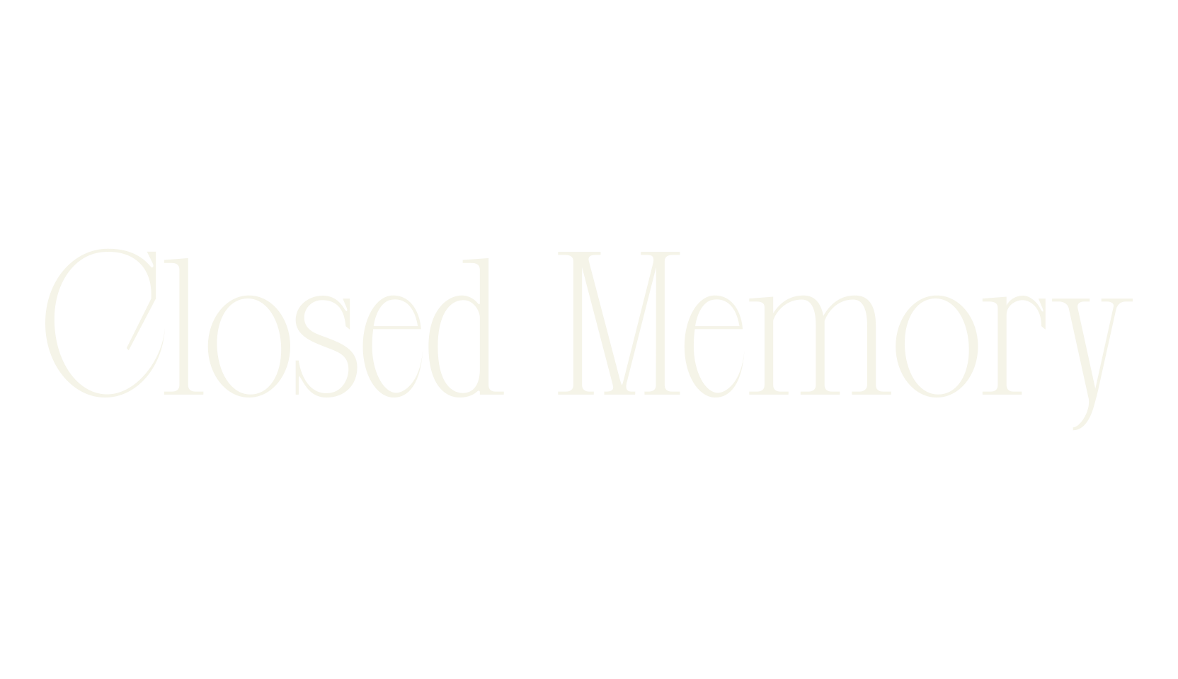Closed Memory, 80s font preview