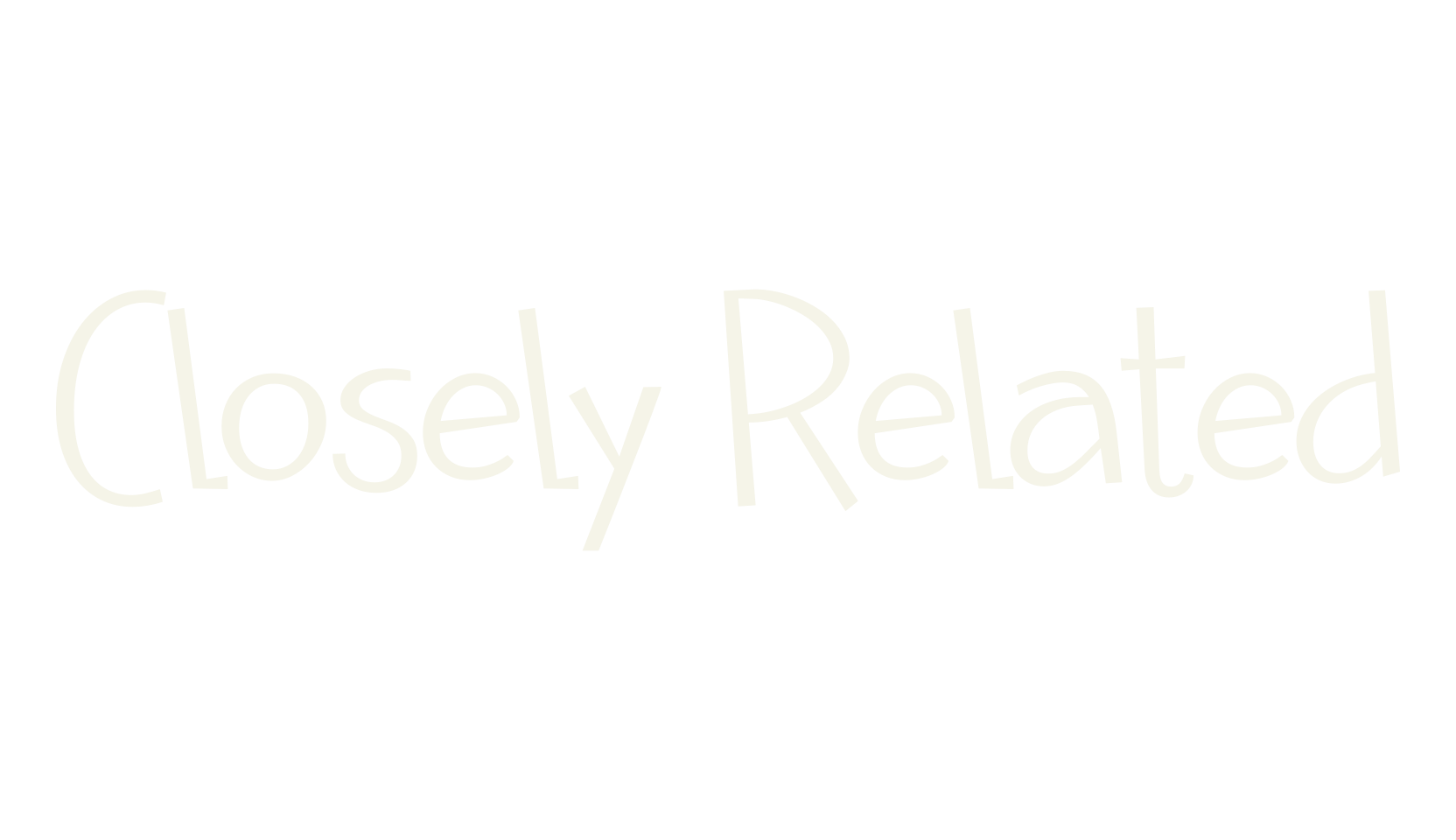 Closely Related, handwritten font preview