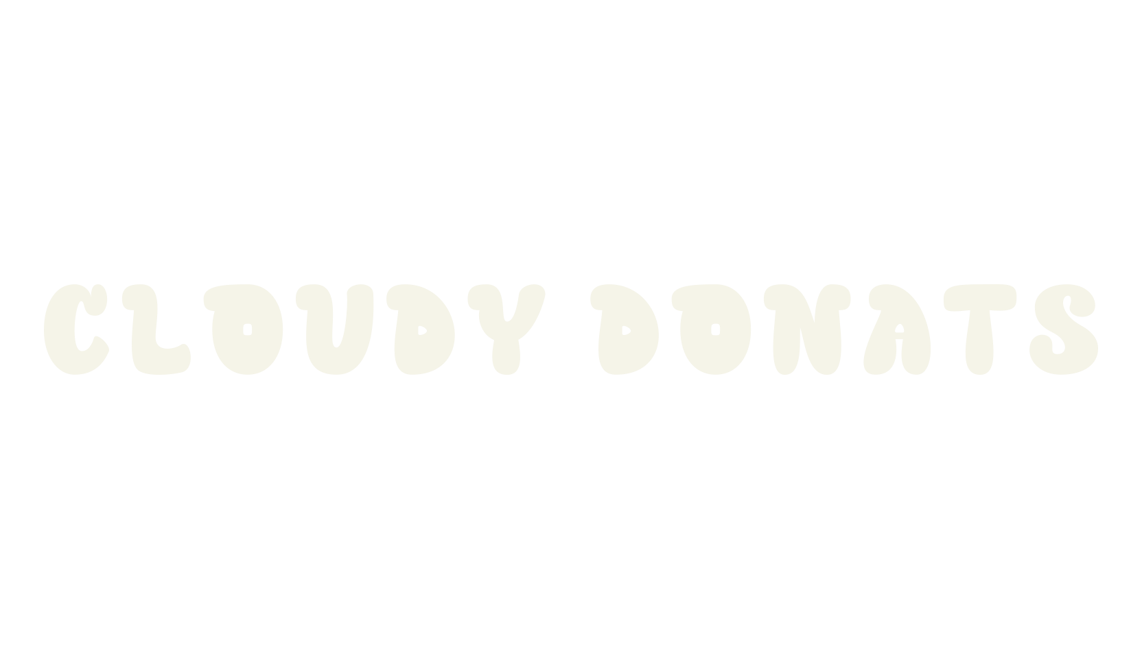 CLOUDY DONATS, modern font preview