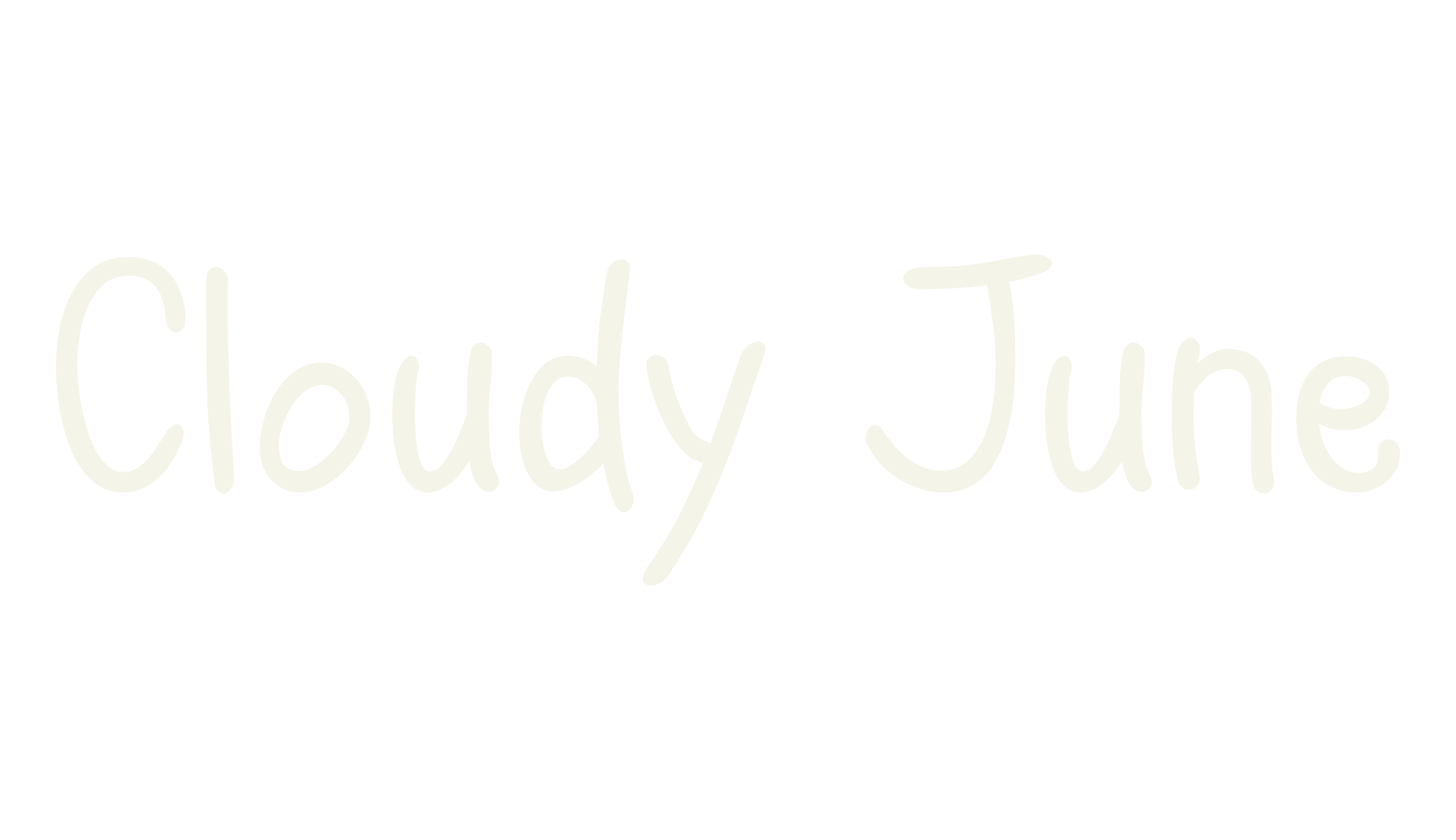 Cloudy June, handwritten font preview