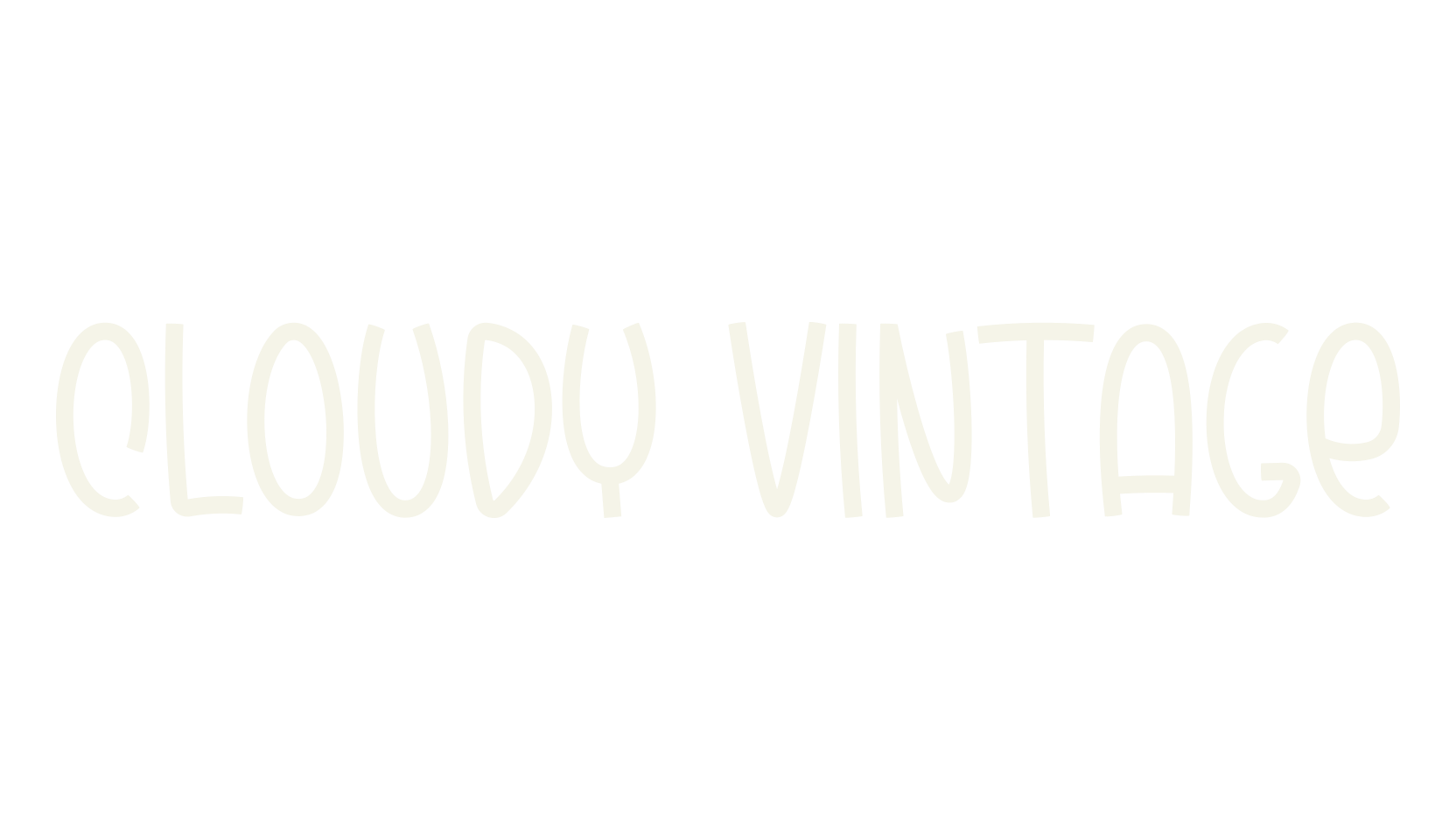 Cloudy Vintage, handwriting font preview