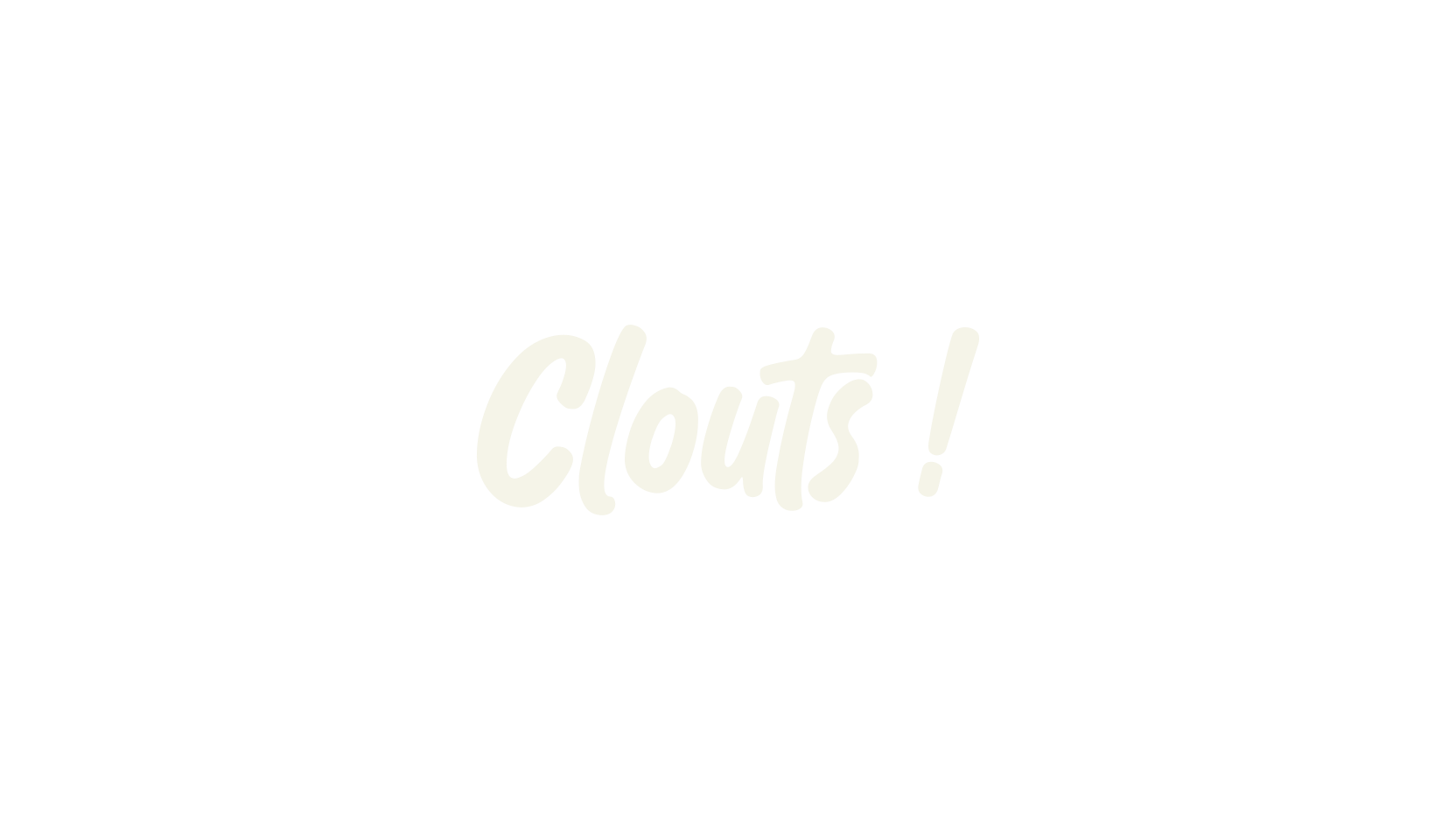 Clouts !, handwriting font preview