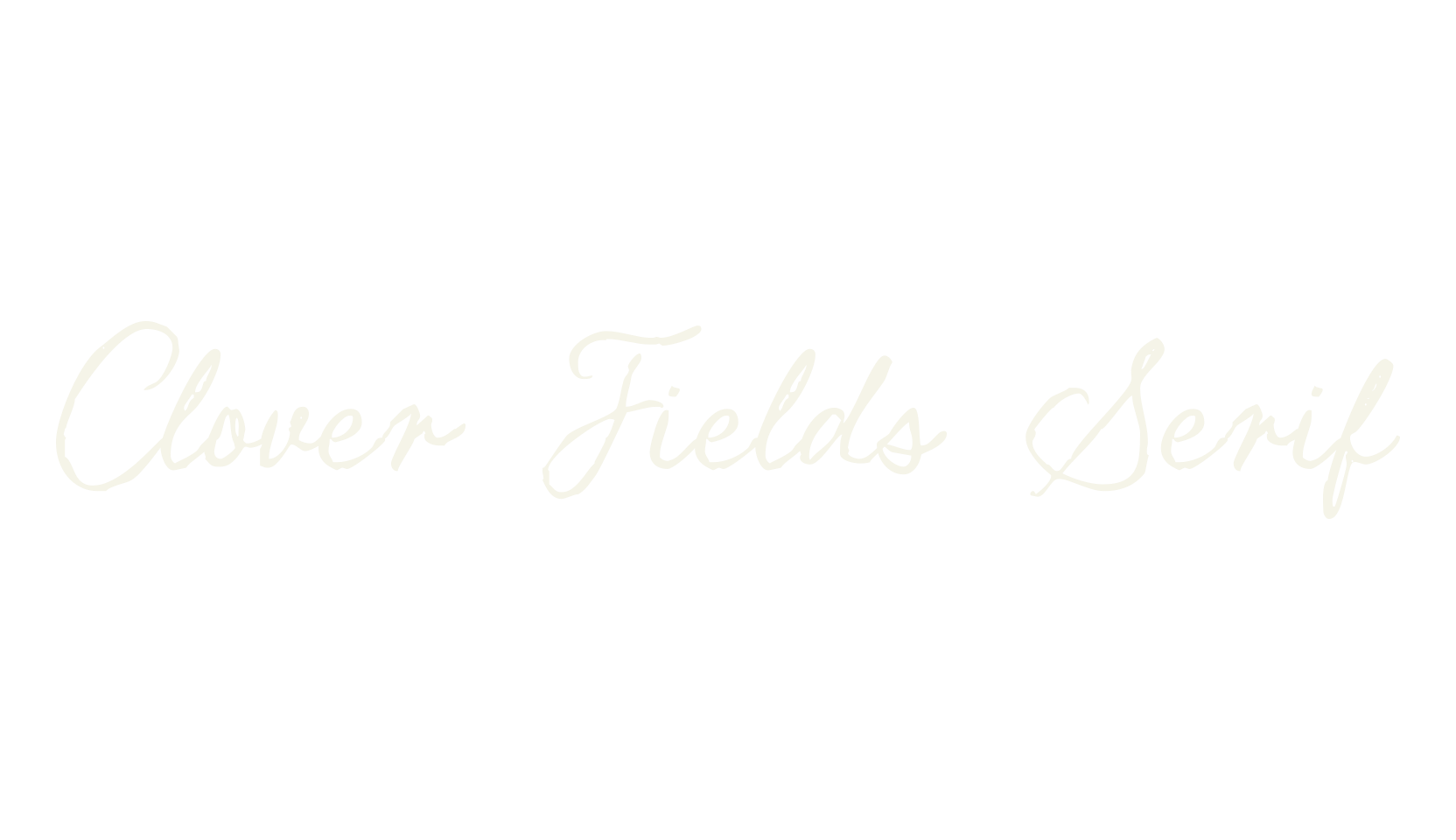 Clover Fields Serif, fashion script font preview