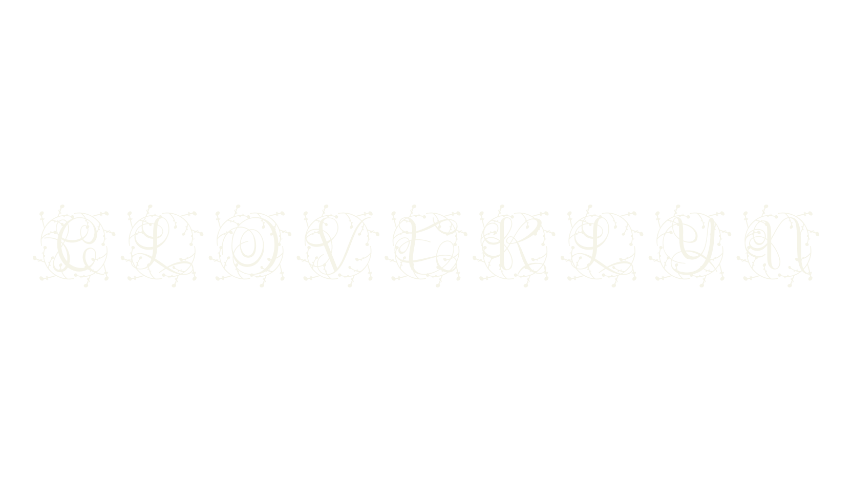 Cloverlyn, monogram font preview