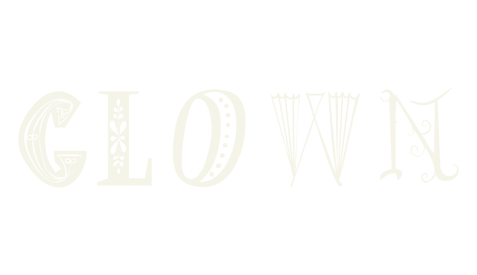 Clown, handwritten font preview