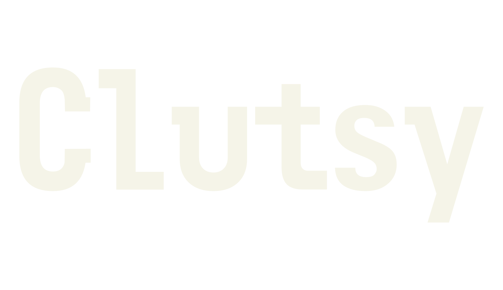 Clutsy, watermark font preview