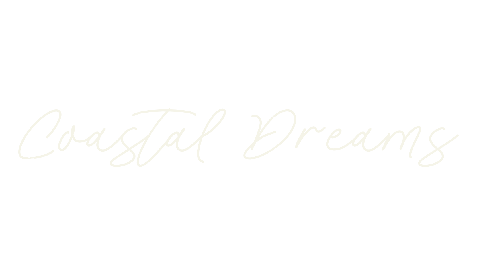 Coastal Dreams, calligraphy font preview