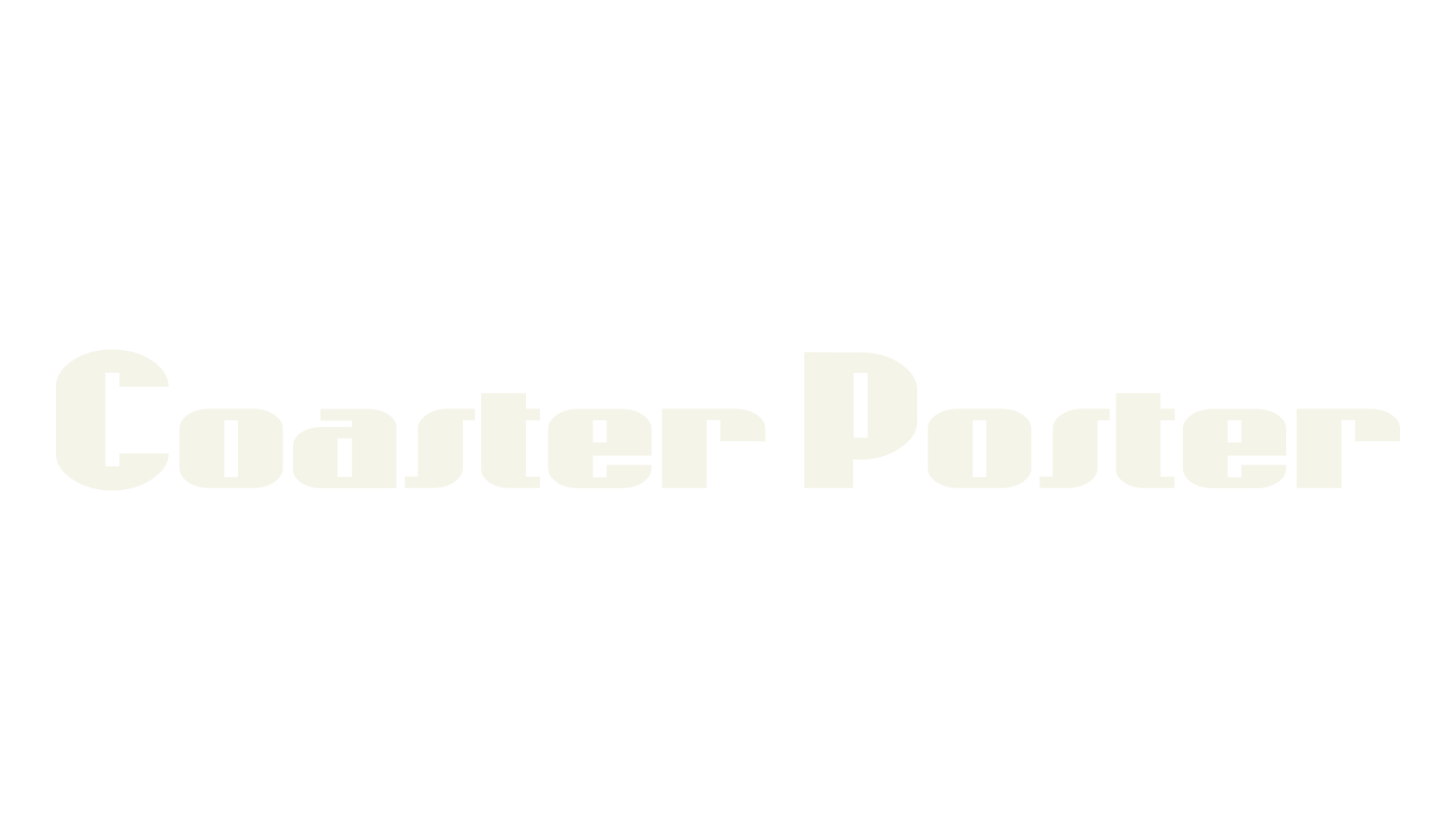 Coaster Poster, display market font preview