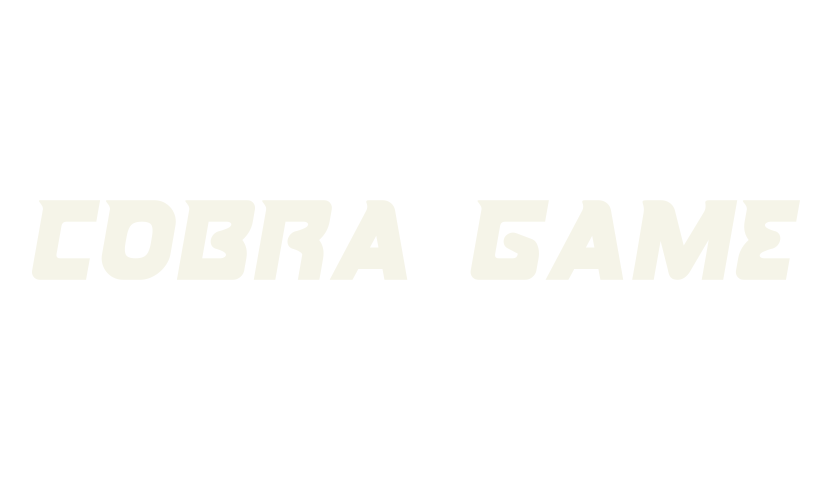 Cobra Game, racing font preview