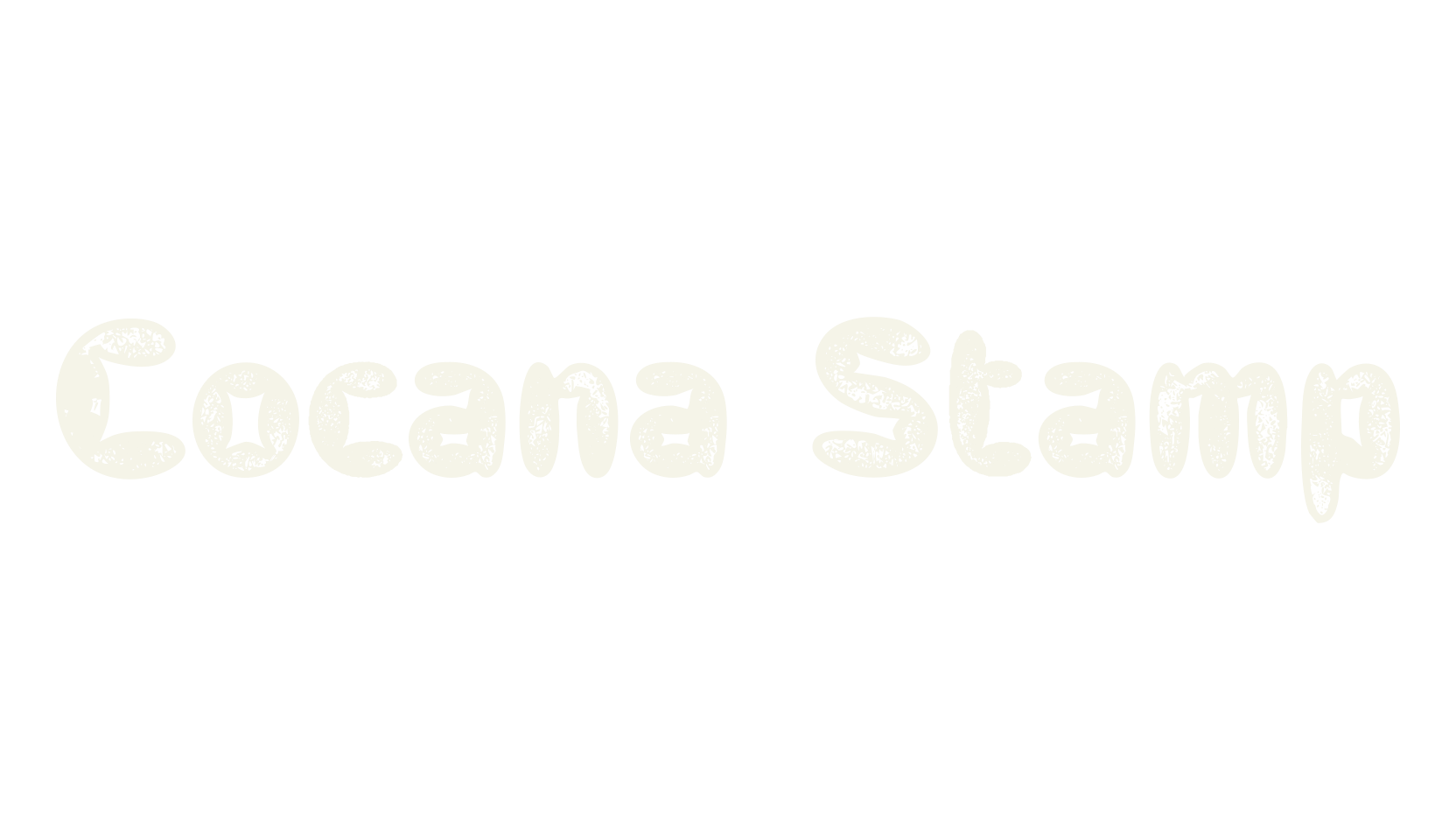 Cocana Stamp, stamp font preview