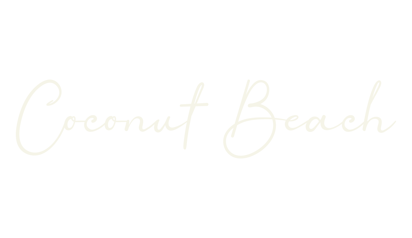Coconut Beach, signature font preview