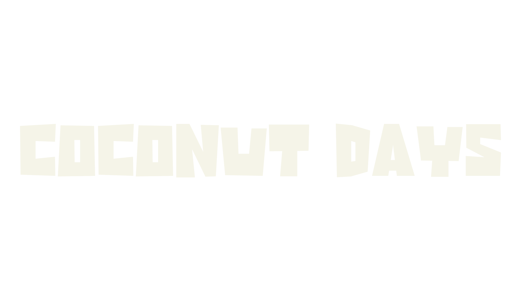 Coconut Days, display market font preview