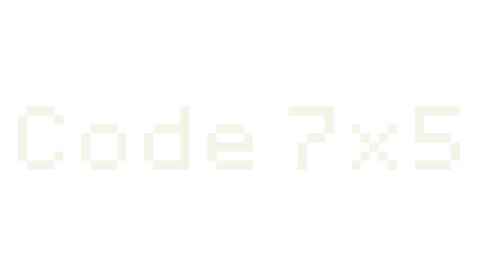 Code 7x5, pixel font preview